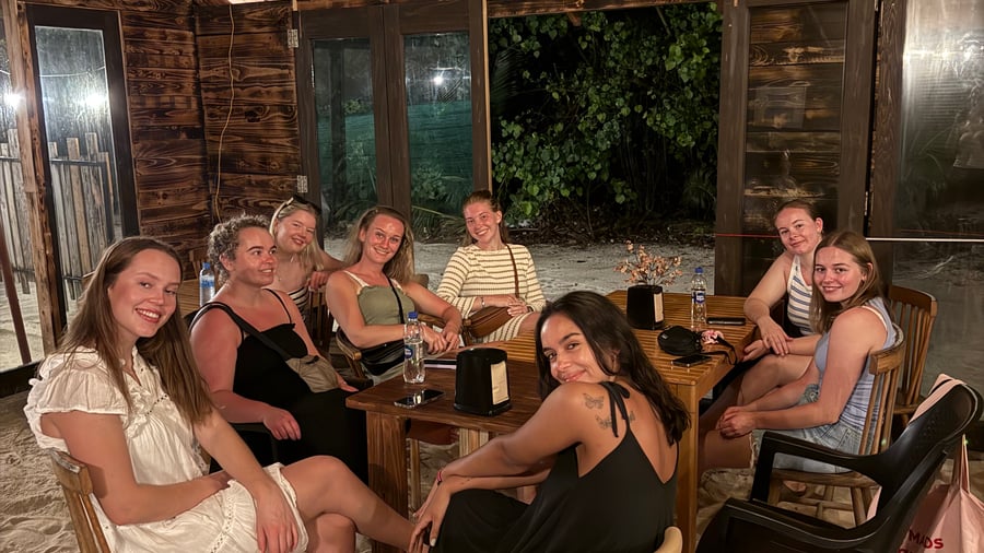 Enjoy your last night in the Maldives