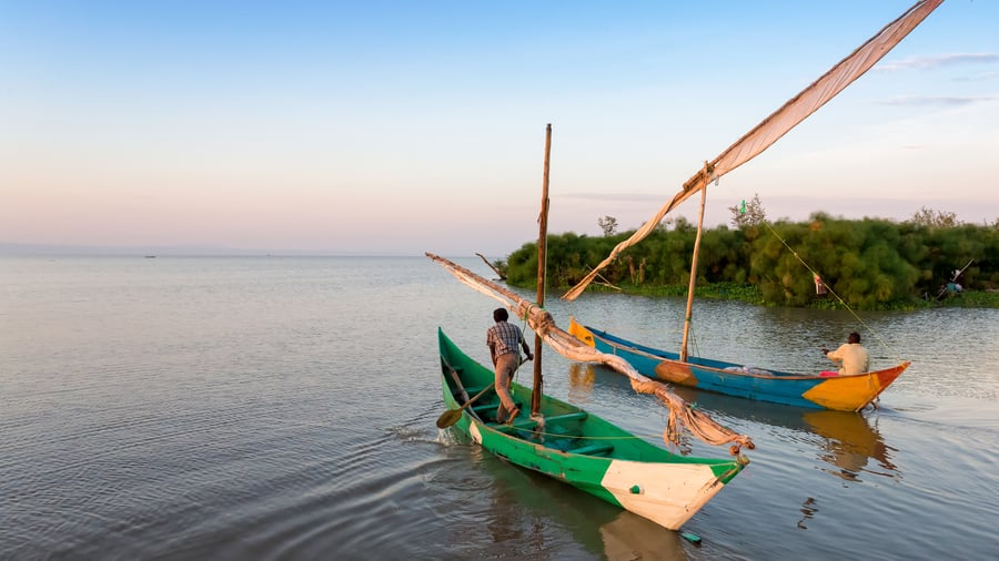 Boat in Uganda