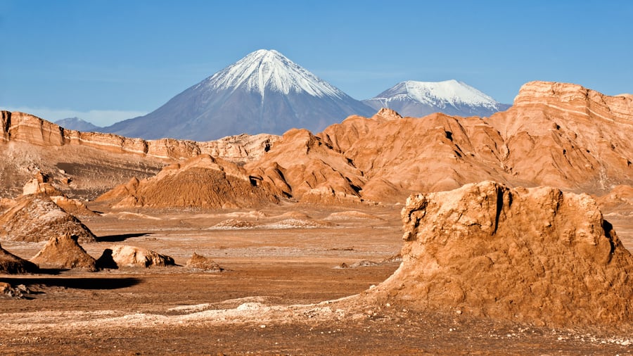 Ørkenlandskab ved San Pedro de Atacama