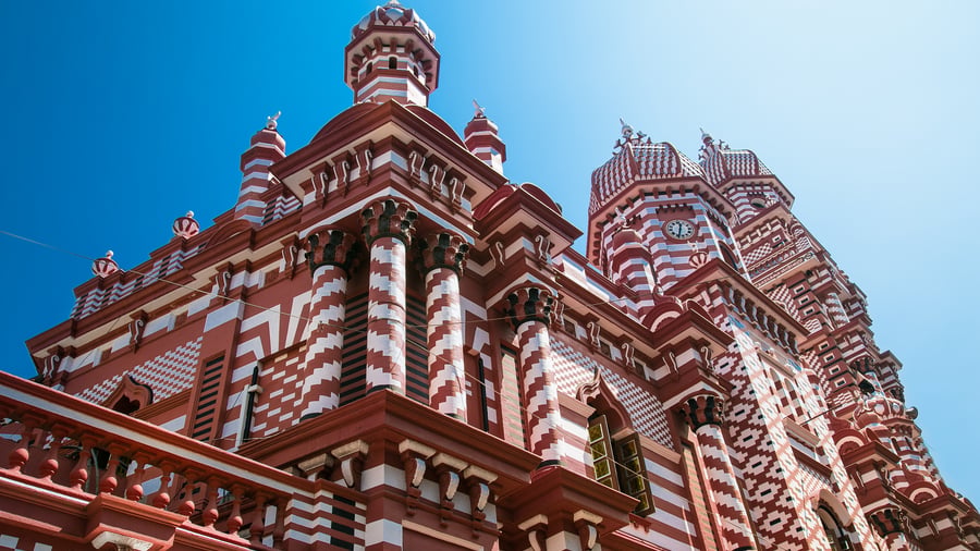 Den röda Masjid-moskén i Colombo