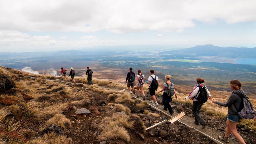 Vandring på den legendariske Tongariro Crossing