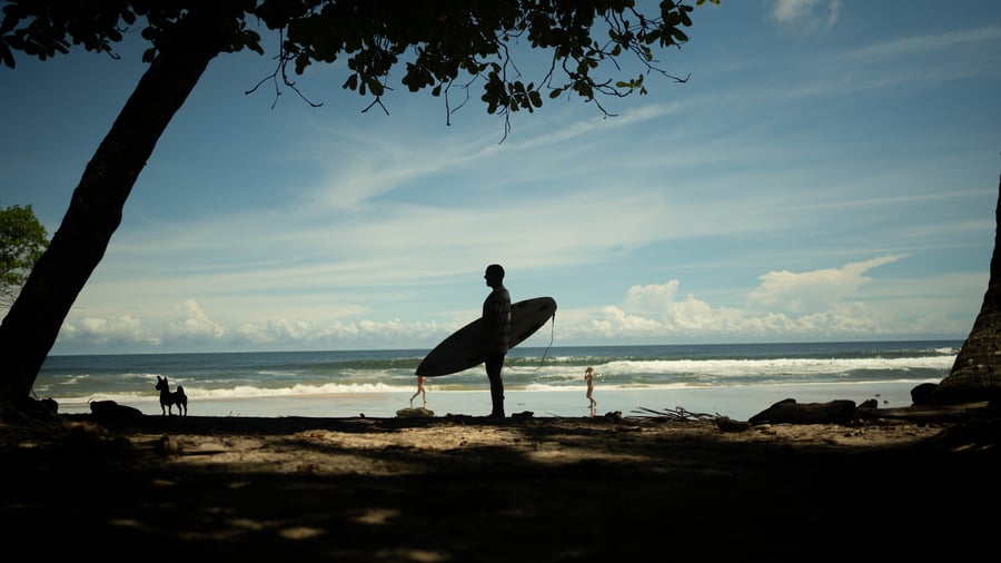 Surfer in El Salvador