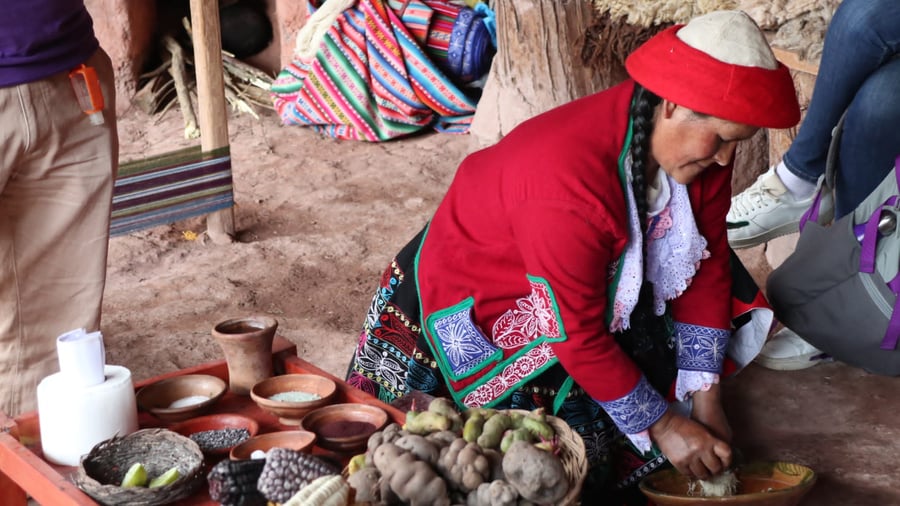 Traditional Peruvian meal