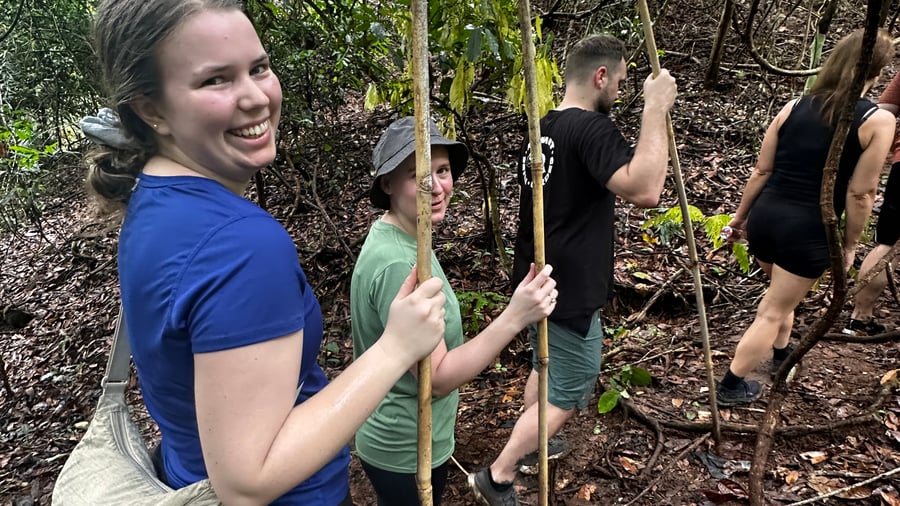 Make friends during a Thailand jungle trek