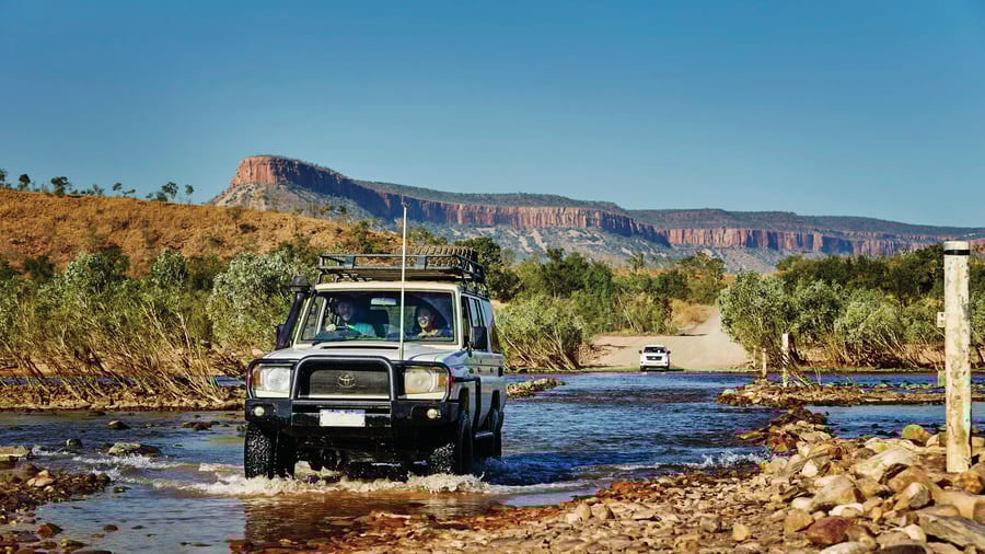 Gibb River Road går tværs gennem Pentecost River