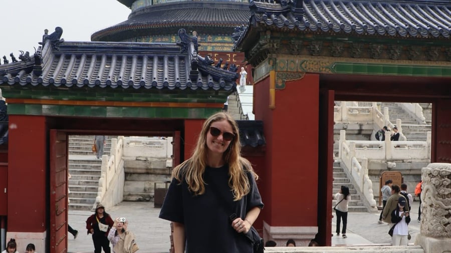 Athina op haar reis naar China