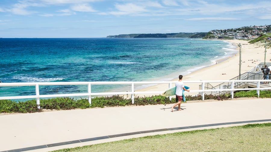 Merewether Beach i Newcastle