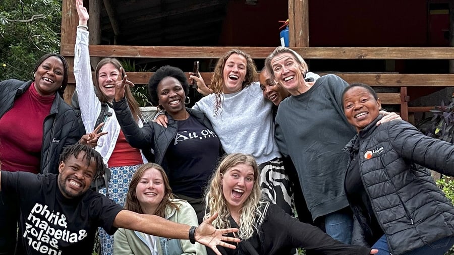 Groep vrijwilligers in eSwatini