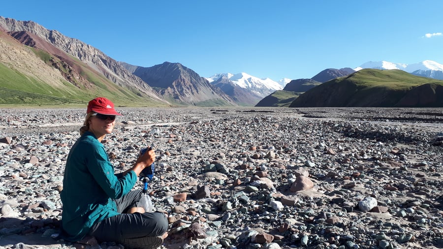 Around 90 % of Kyrgyztan is covered by mountains