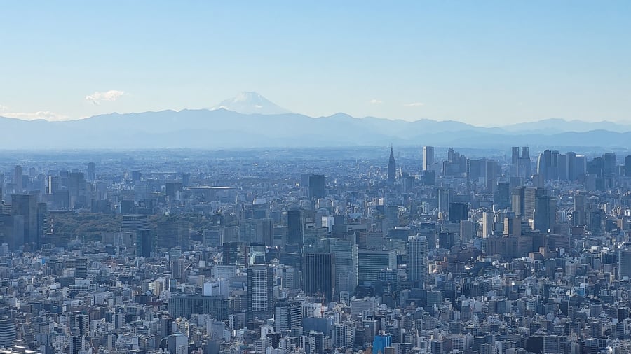 Udsigt over Tokyo og Mt. Fuji fra Tokyo Sky Tree
