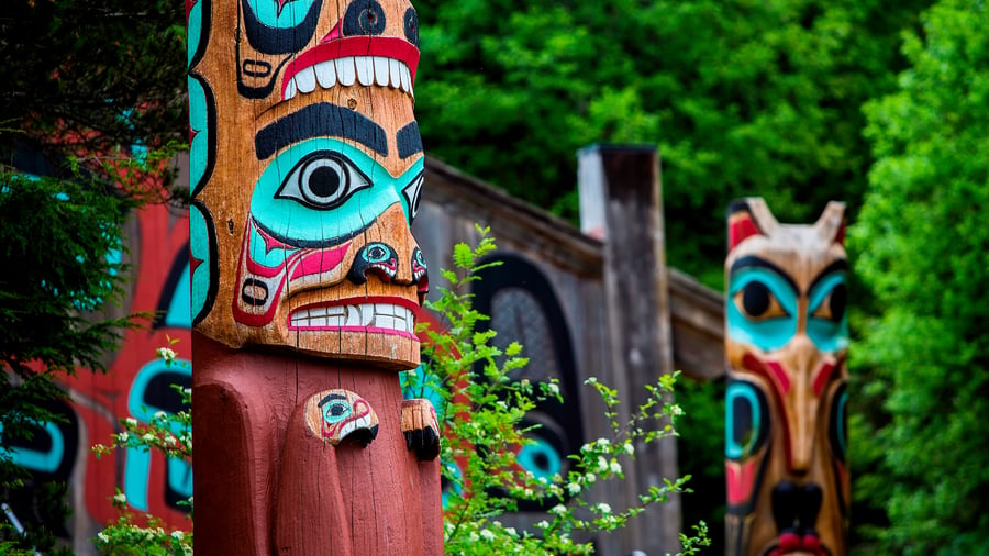 Totems in Ketchikan, Alaska