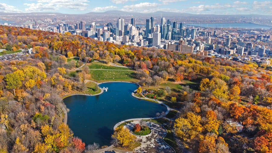 Lac des Castors på Mont-Royal i Montreal, Canada