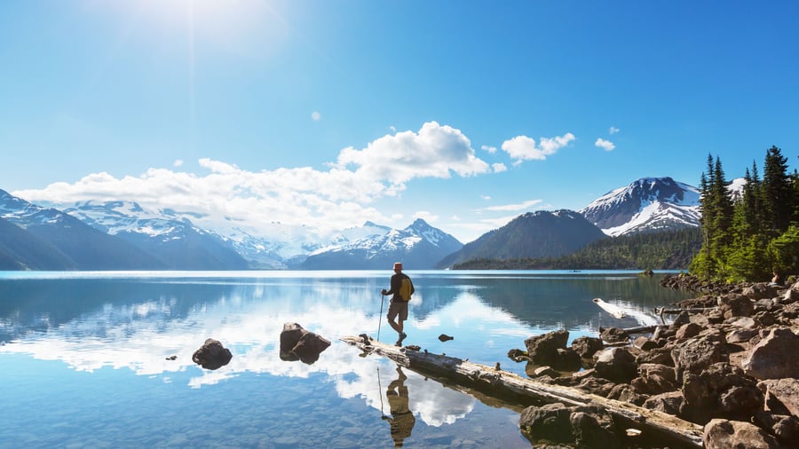 Maleriske Garibaldi Lake ved Whistler, BC