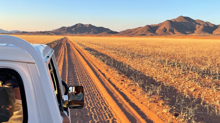 Dirt roads in Namibia
