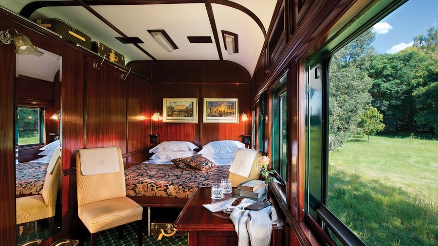 Rovos Rail byder på luksuriøse kupéer