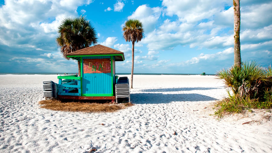 Sandy beach in Florida