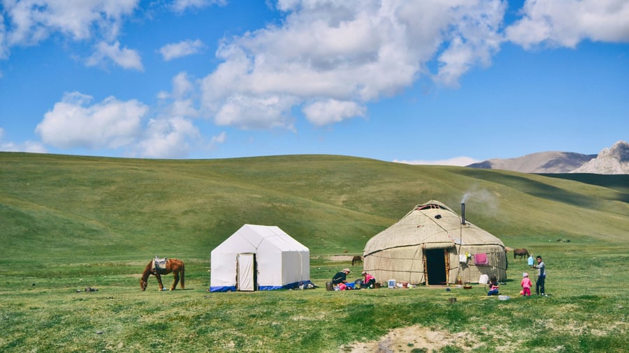 Kyrgyztan is heavily defined by nomadic culture