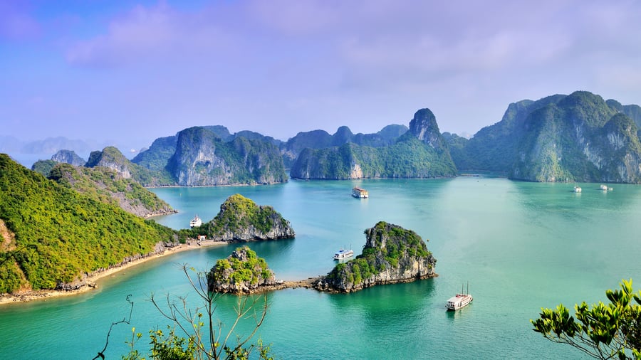 Enjoy the view of Ha Long Bay