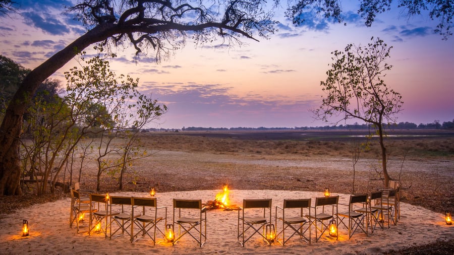 Aftenhygge i Kwara Camp