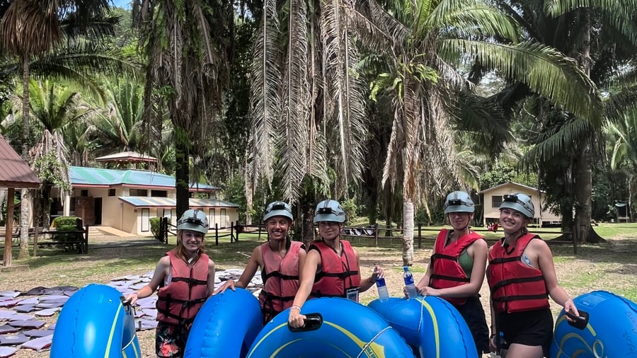 Floating on the river in San Ignacio