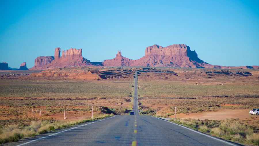 Monument Valley på grænsen mellem Utah og Atrizona