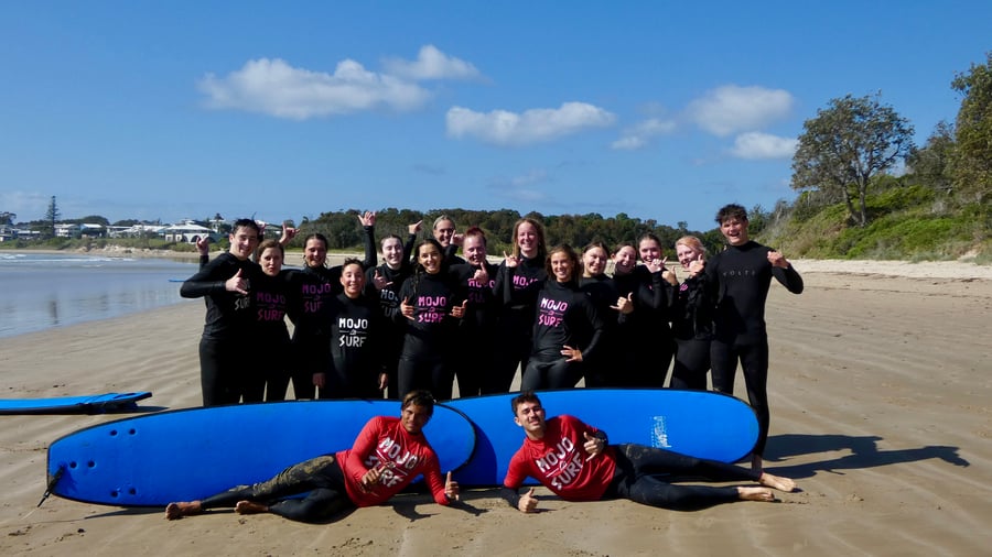 Surf camp på stranden