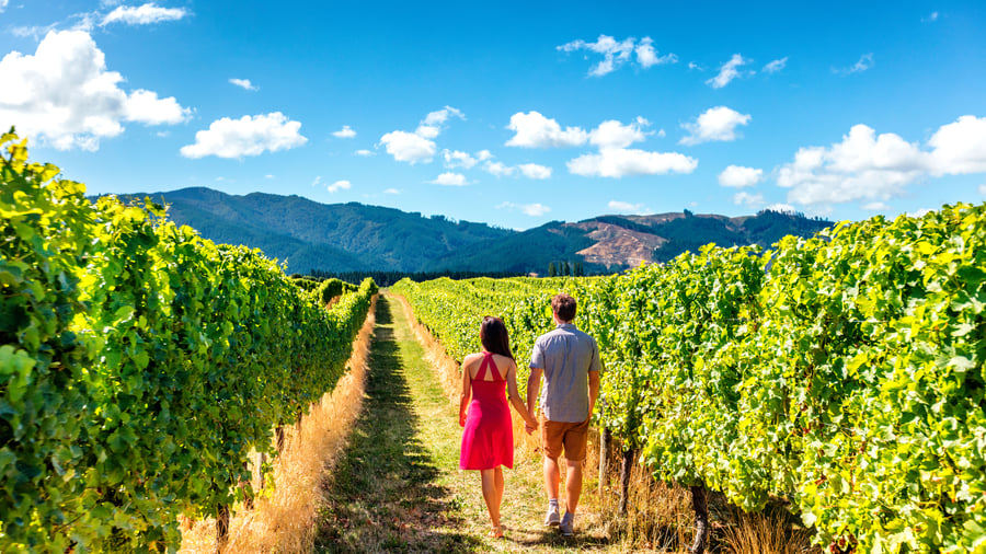 Vinsmagning i Australien eller Middelhavets byer