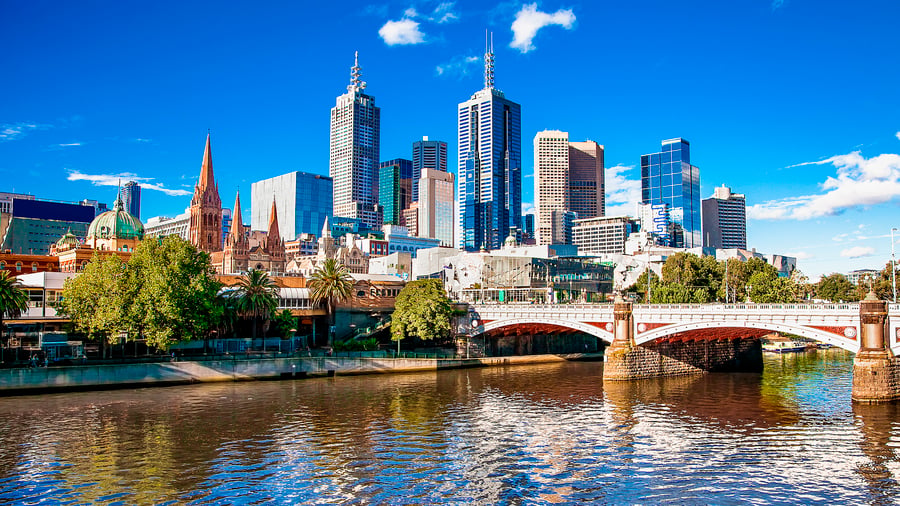 Melbourne in the summer