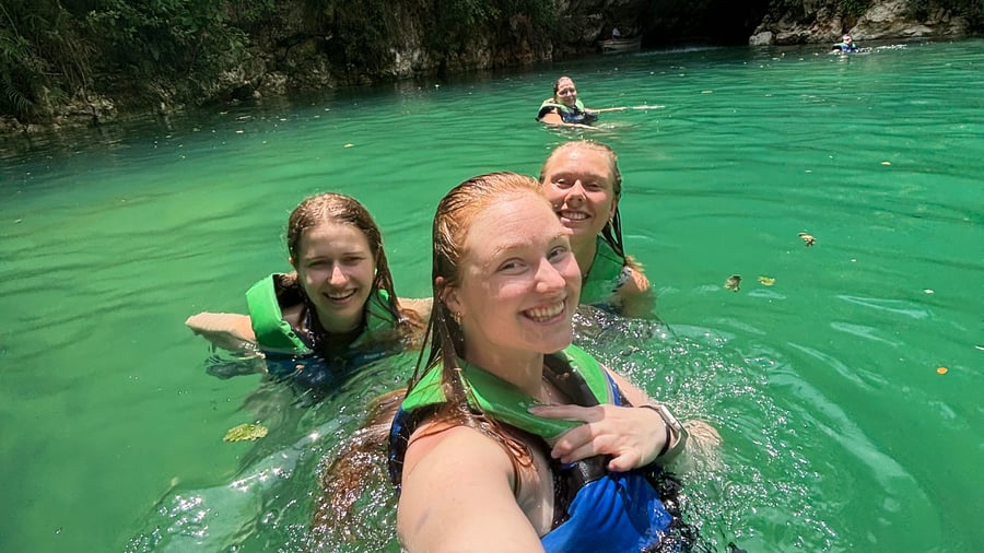 Cenote swimming in Mexico