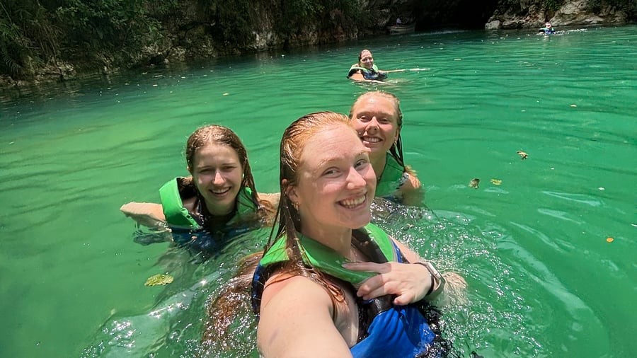 Cenote swimming in Mexico