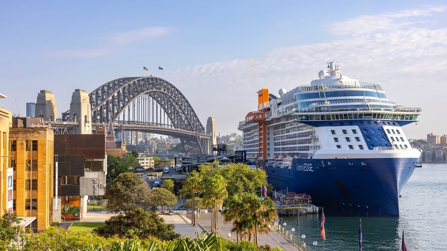 Celebrity Edge er klar til afgang fra Sydney