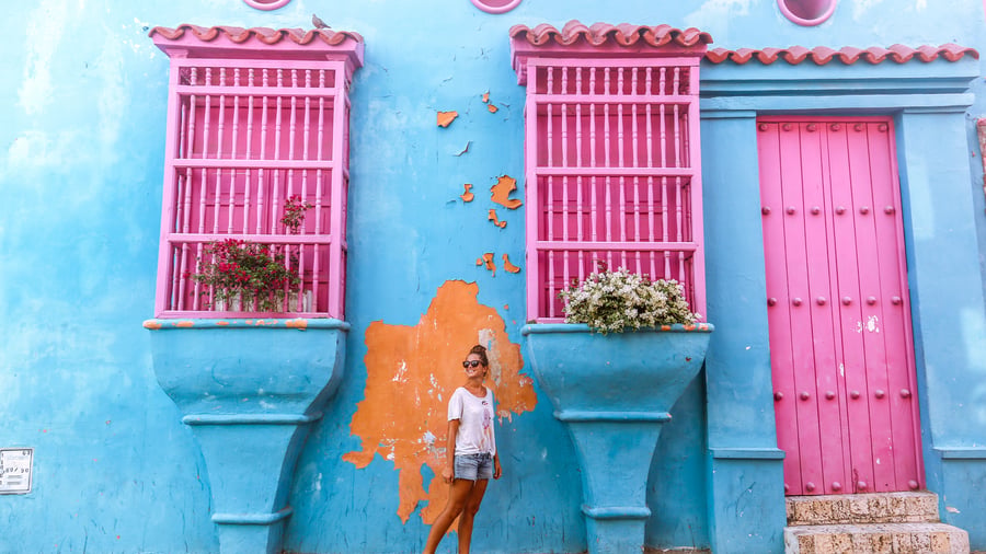 Colorful Cartagena in Colombia. 