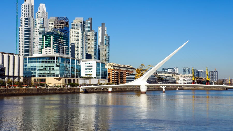 Det moderne Puerto Madero i Buenos Aires