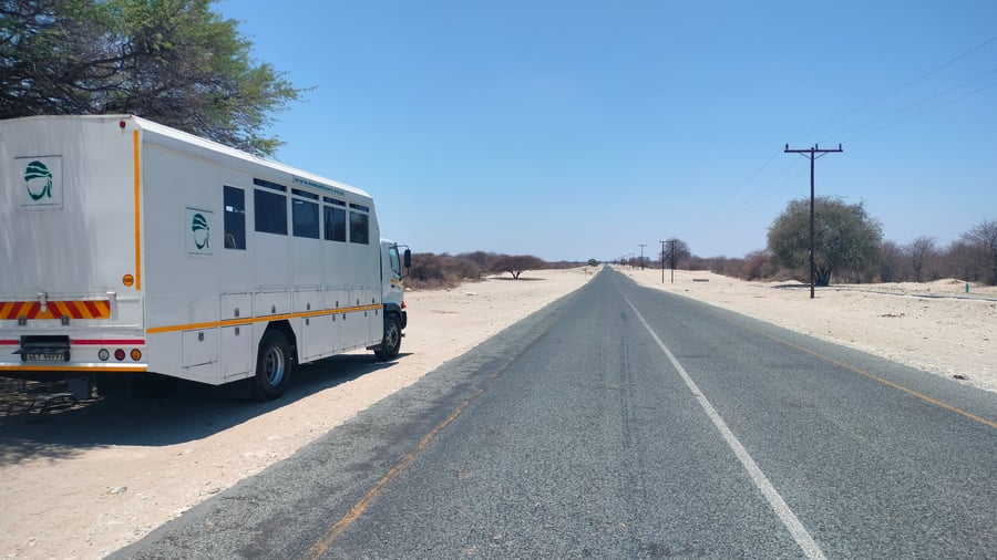 Nomad trucken i Namibia