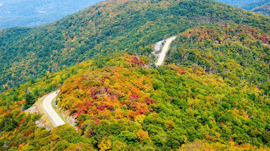 Blue Ridge Parkway i Shenandoah NP, Virginia