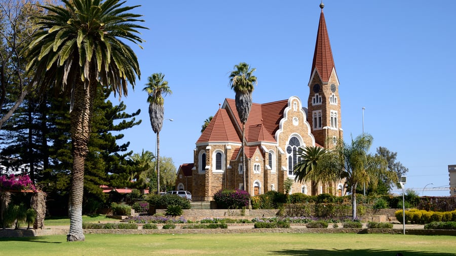 Christ Church i Windhoek med tysk arkitektur