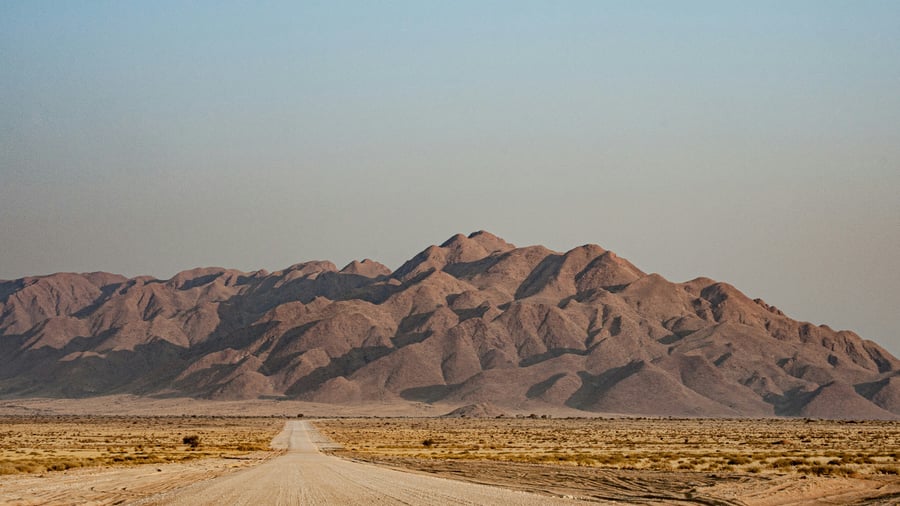 Gravel road in Namibia