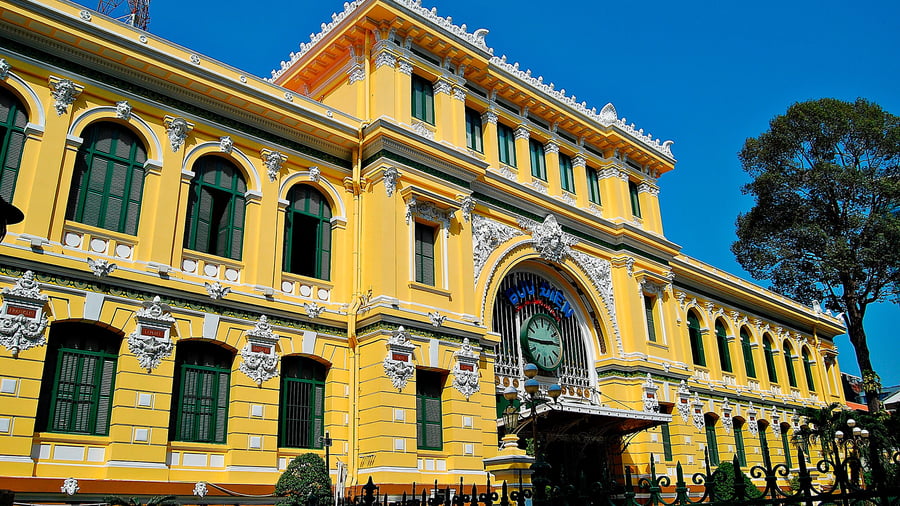 Landets største posthus Saigon Central Post Office