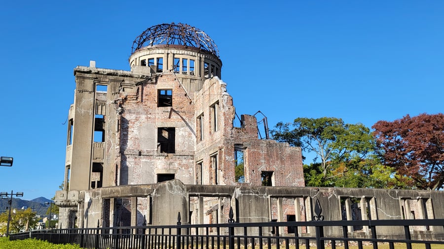 Ruinerna av Atomic Bomb Dome i Hiroshima