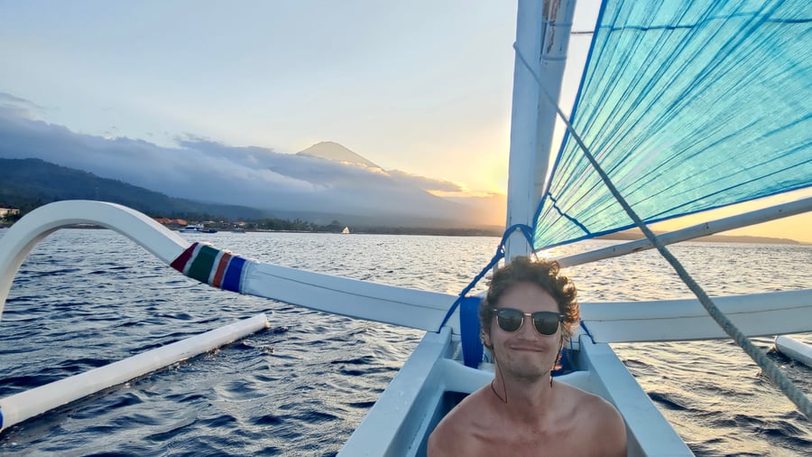 Spot dolphins from a traditional Balinese boat