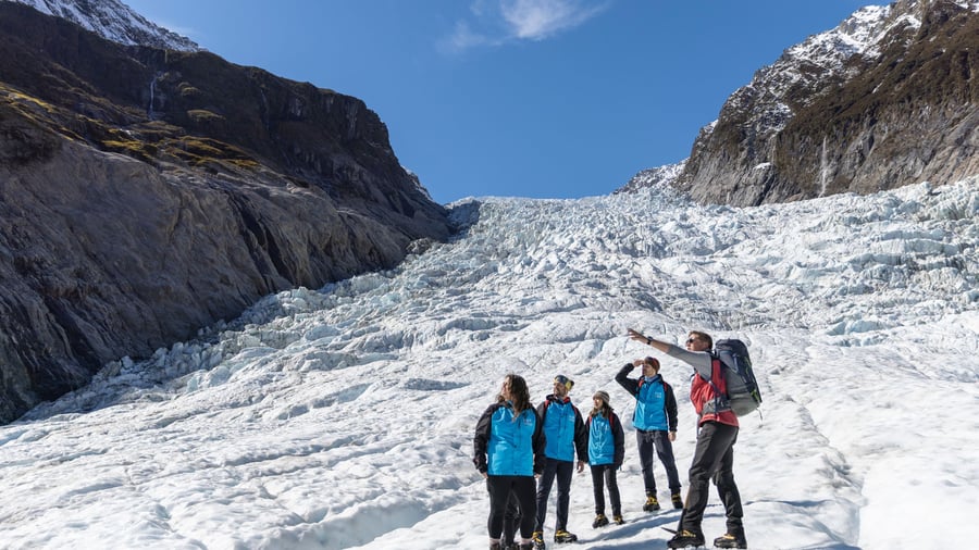 Vandring på Fox-gletsjeren