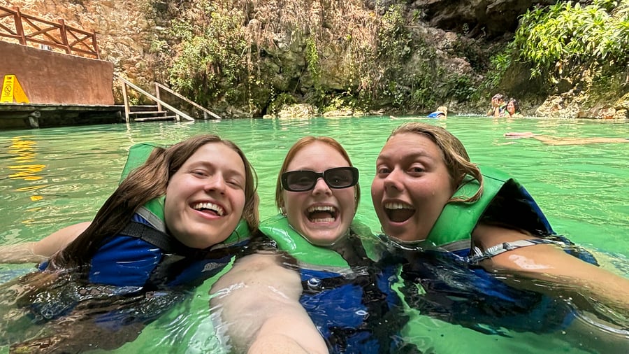 Swimming in cenotes on the Yucatan peninsula