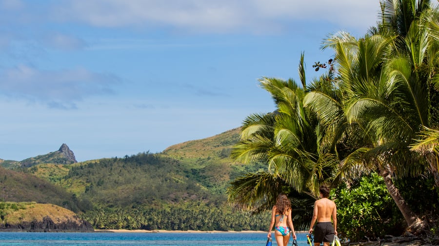 White sand beaches in Fiji