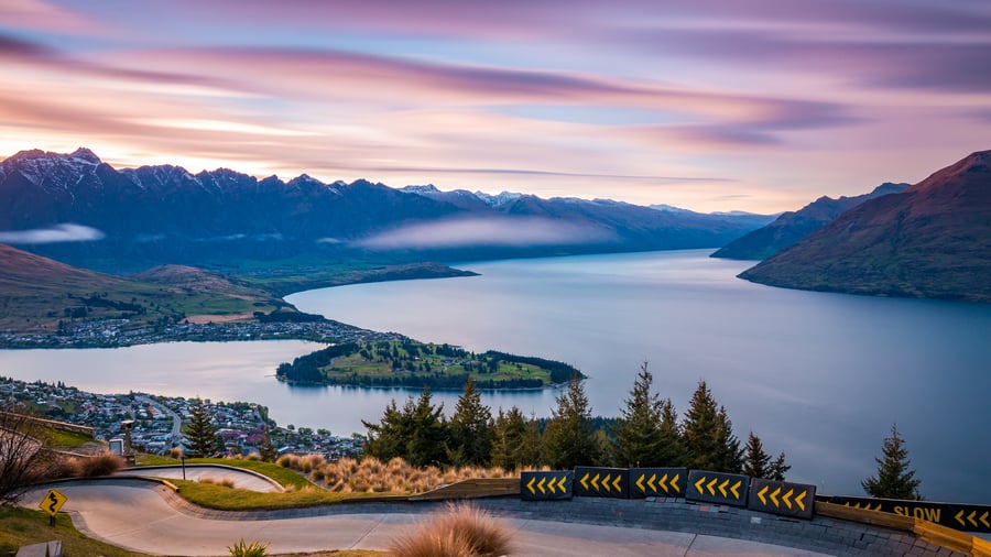 Den vackra naturen i Queenstown