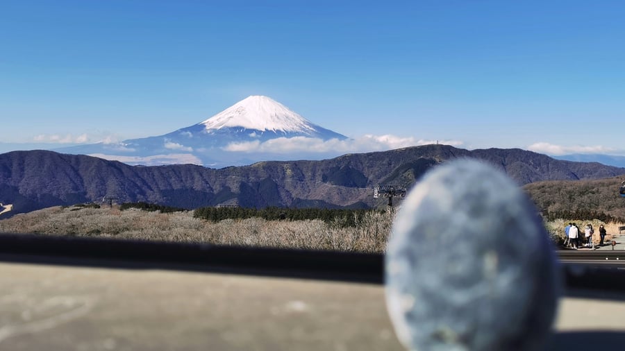Mount Fuji seen from Owakudani