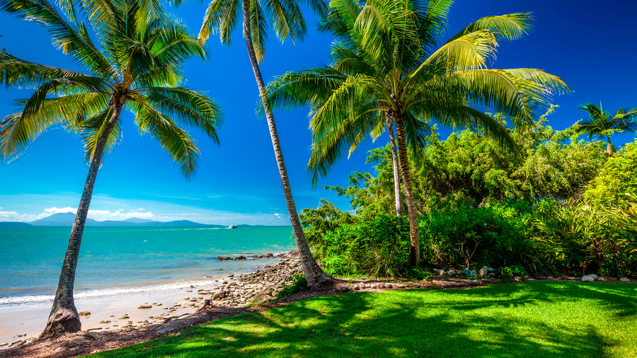 Tropical beach in Queensland
