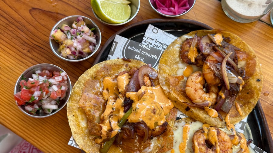 Nýbakaðar tacos