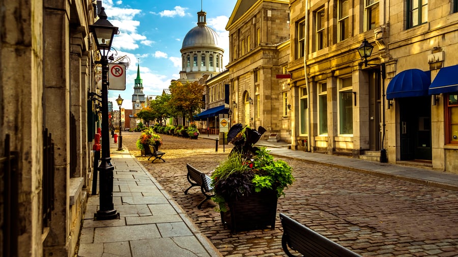 Den gamle bydel i Montreal, Quebec, Canada