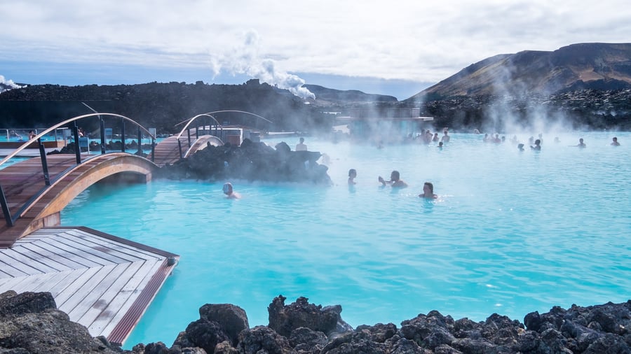 Den blå lagune, et geotermisk spa