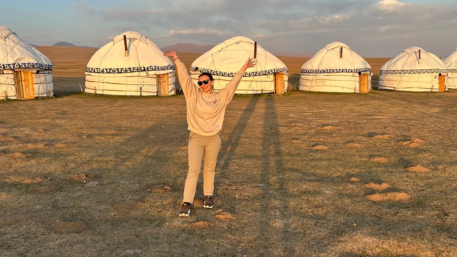 Sleep in a traditional yurt